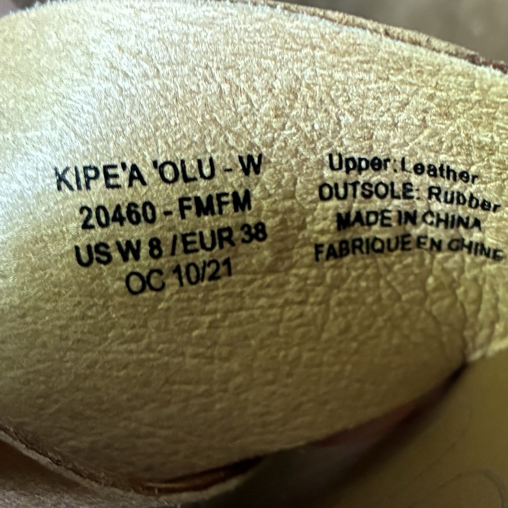 OluKai Kipea Olu Slide Slip On Sandals Sahara Cognac Tan Brown Womens 8 - Picture 4 of 4